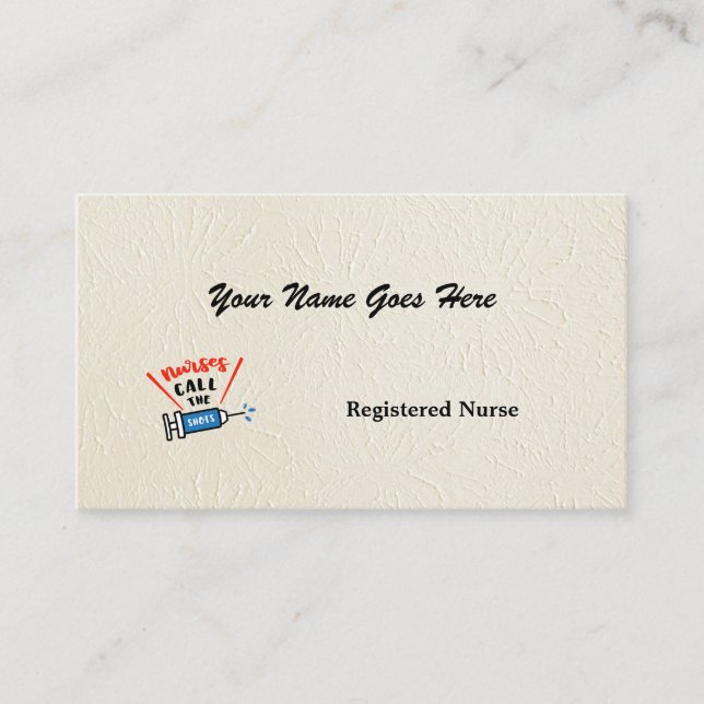 Tarjeta De Visita Enfermeras llaman a las fotos especiales personali (Anverso)