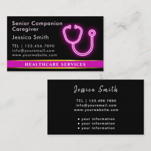 Tarjeta De Visita Enfermeras Scrubs y Stethoscope Elegante médico