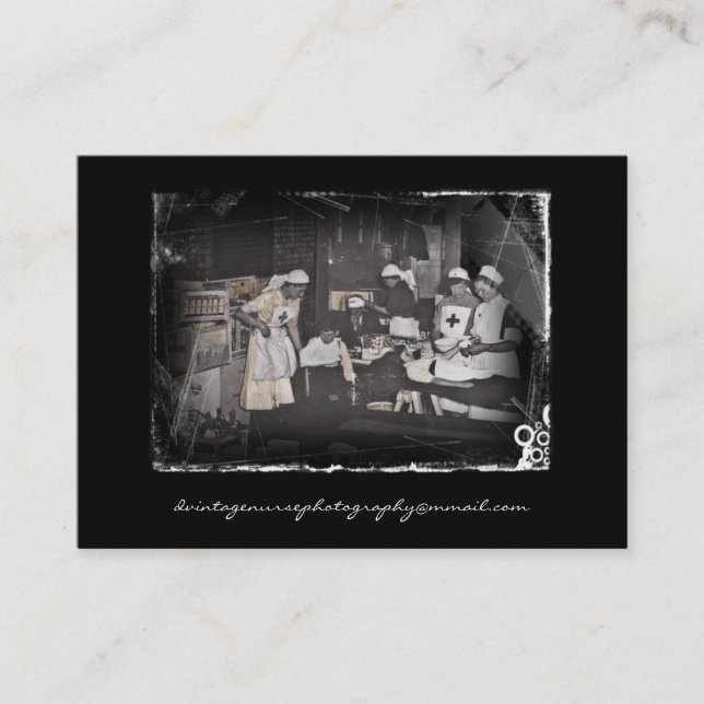 Tarjeta De Visita Enfermería de la Primera Guerra Mundial herida (Anverso)