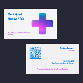 Tarjeta De Visita Enfermería QR CNA