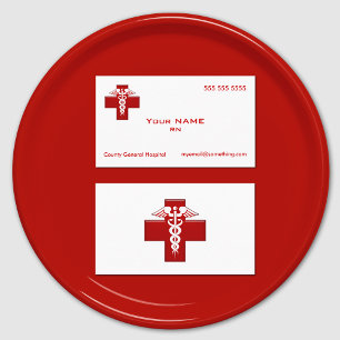Tarjeta De Visita Enfermero Caduceus