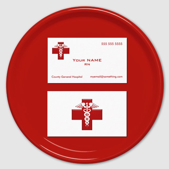 Tarjeta De Visita Enfermero Caduceus (Subido por el creador)
