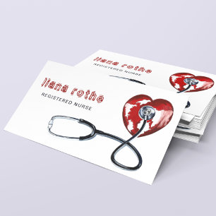 Tarjeta De Visita Enfermero de enfermería de cuidado de la salud con