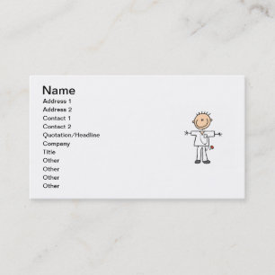 Tarjeta De Visita Enfermero de palitos masculino