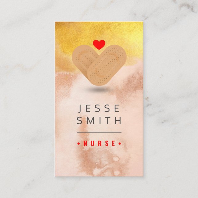 Tarjeta De Visita Enfermero/ Enfermero pediátrico/ cuidador (Anverso)