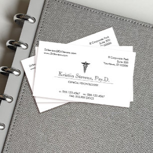 Tarjeta De Visita Enfermero o Médica profesional médico de Caduceus