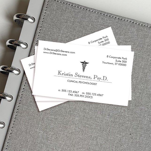 Tarjeta De Visita Enfermero o Médica profesional médico de Caduceus (Subido por el creador)