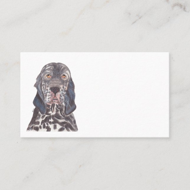 TARJETA DE VISITA ENGLISH SETTER (Anverso)
