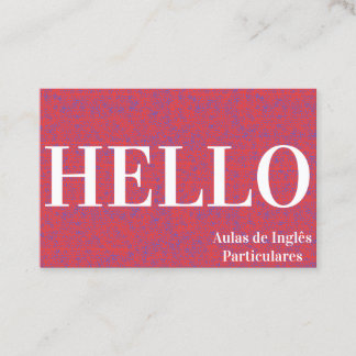 Tarjeta De Visita English Tutor Business Card
