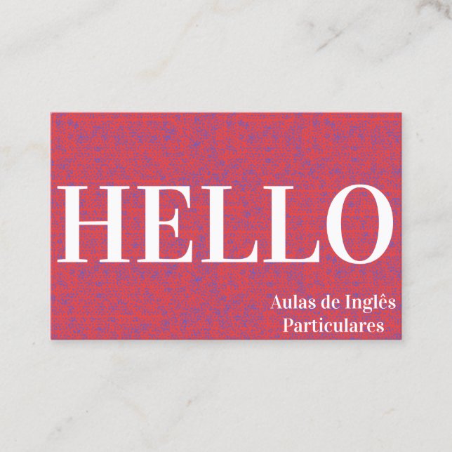 Tarjeta De Visita English Tutor Business Card (Anverso)