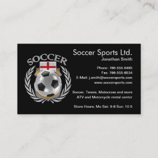Tarjeta De Visita Engranaje de la fan del fútbol 2016 de Inglaterra