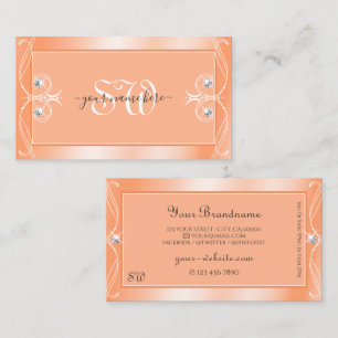Tarjeta De Visita Engranaje Esparadrapo Diamantes Monograma Ornato