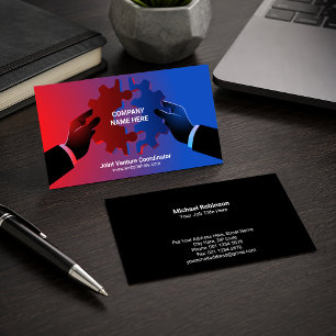 Tarjeta De Visita Engranajes Concepto de fusiones y adquisiciones