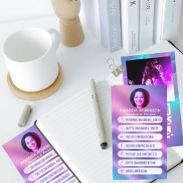 Tarjeta De Visita Enlace de iconos de medios sociales de moda person
