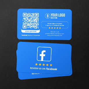 Tarjeta De Visita Enlace de revisión de negocio Código QR de reseñas