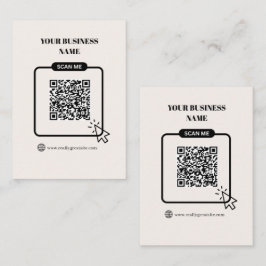 Tarjeta De Visita Enlace de sitio web de código QR personalizable ne