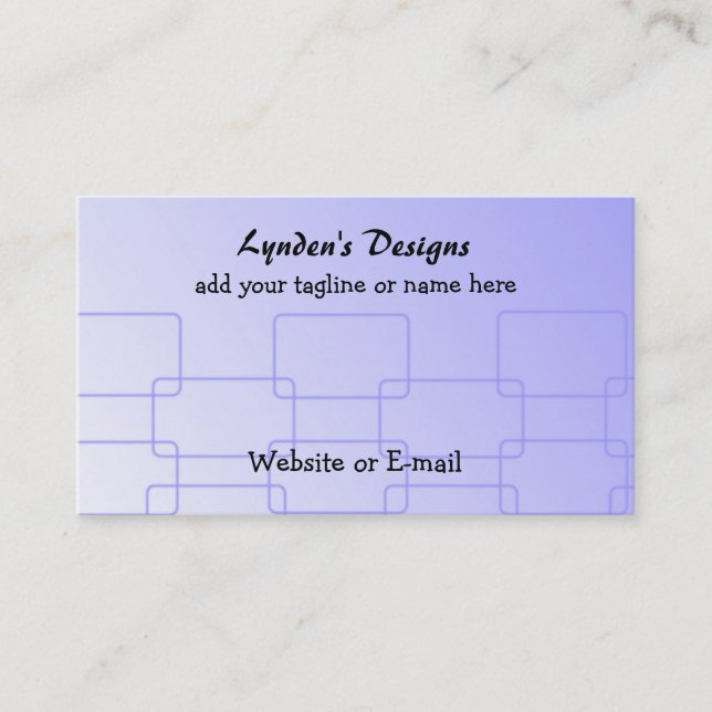Tarjeta De Visita Enlaces Azules Elegantes (Anverso)