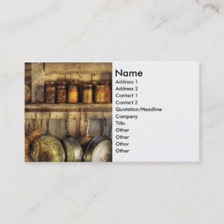 Tarjeta De Visita Enlatado - cocina del país viejo