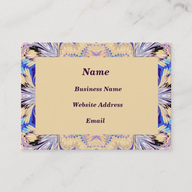 Tarjeta de visita enmarcada veteada (Anverso)