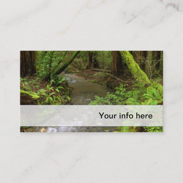 Tarjeta de visita enorme del bosque (Anverso)