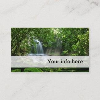 Tarjeta de visita enorme simple de la cascada