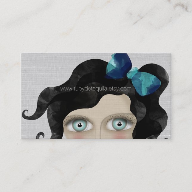 Tarjeta De Visita Enormes ojos azules (Anverso)