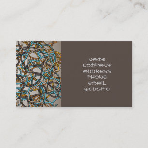Tarjeta de visita enredada del diseño del extract