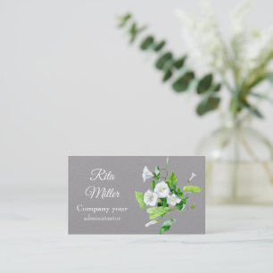 Tarjeta De Visita Enredadera flor blanca