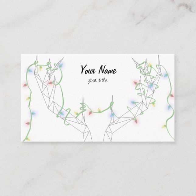 Tarjeta De Visita Enredado en las luces del día de fiesta (Anverso)