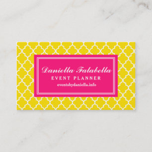Tarjeta De Visita Enrejado marroquí amarillo de las tejas