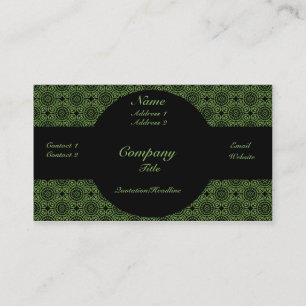 Tarjeta de visita enrrollada de la elegancia, verd