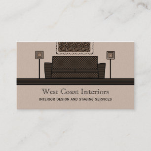 Tarjeta de visita enrrollada de los muebles, Latte