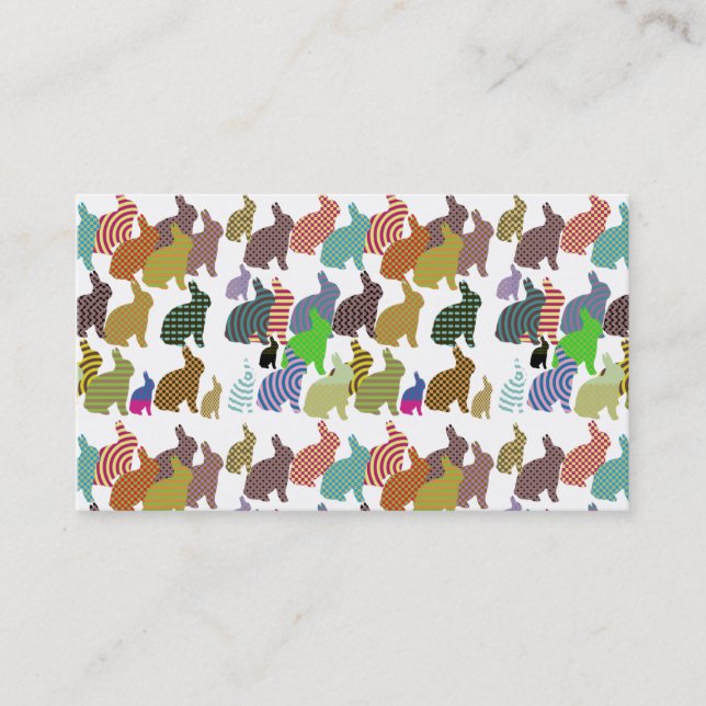 Tarjeta de visita enrrollada del conejito (Anverso)