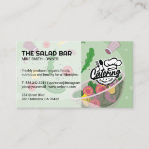 Tarjeta De Visita Ensalada toscada y sazonada   Restauración