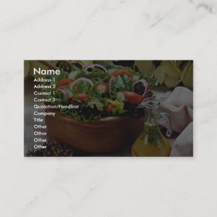 Tarjeta De Visita Ensalada vegetal mezclada