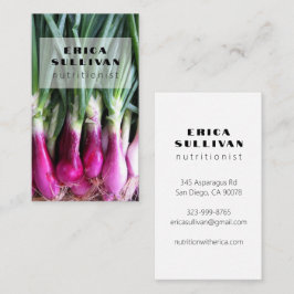 Tarjeta De Visita Enseñador de Nutrición de Salud Chef Diet Veggies 