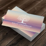 Tarjeta De Visita Enseñador de yoga entrenador de vida árbol vintage<br><div class="desc">Cartas de negocios de clase Vintage Tree,  entrenador de yoga,  Life Coach.</div>