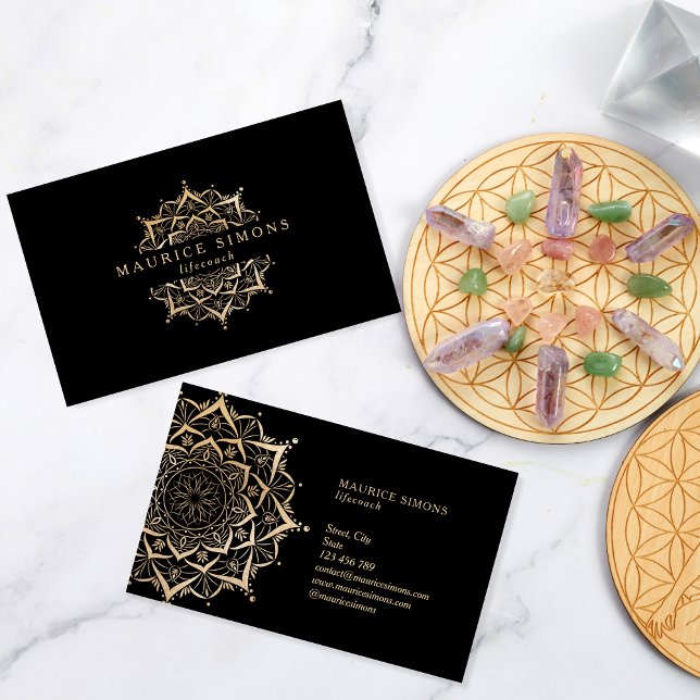 Tarjeta De Visita Enseñador de yoga Mandala (Subido por el creador)