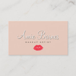 Tarjeta De Visita Enseñanza de cosmetología de artistas de los labio