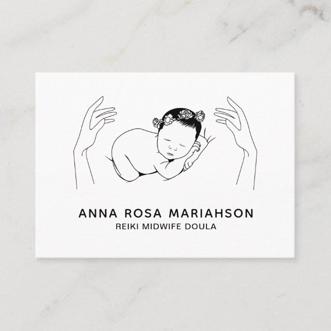 Tarjeta De Visita *~* Enseñanza de parto Doula partera Reiki (Anverso)