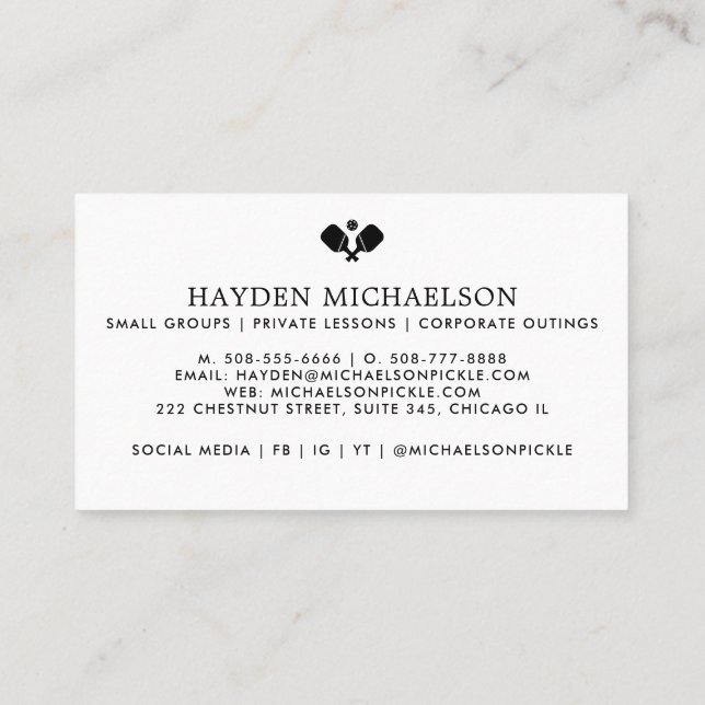 Tarjeta De Visita Enseñanza profesional del entrenador de bolas de b (Reverso)