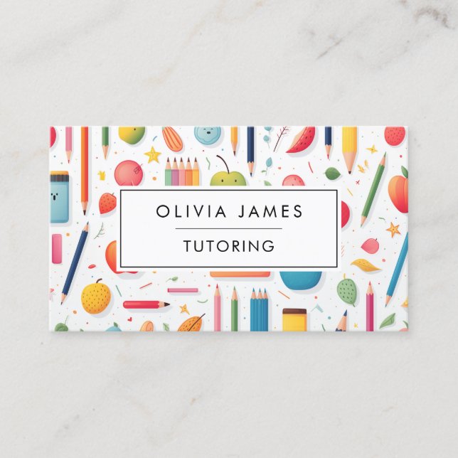 Tarjeta De Visita Enseñanza y enseñanza de la enseñanza (Anverso)