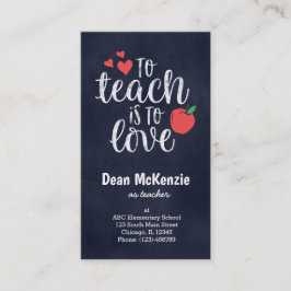 Tarjeta De Visita Enseñar es amar