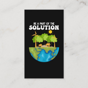 Tarjeta De Visita Entorno de rescate ecológico mundial del Día de 