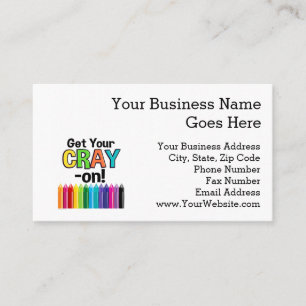 Tarjeta De Visita Entra en el loco arte del Crayón Arcoiris