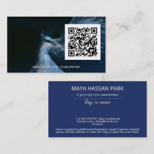 Tarjeta De Visita Entre la Tierra y las Estrellas Código QR de Áng