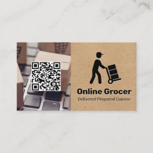 Tarjeta De Visita Entrega de alimentos Servicios en línea