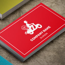 Tarjeta De Visita Entrega de envío Profesional Red & White Modern