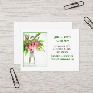 Tarjeta De Visita Entrega de flores blancas