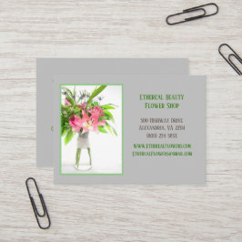 Tarjeta De Visita Entrega de flores grises